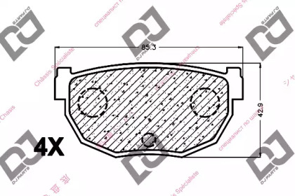 Комплект тормозных колодок DJ PARTS BP1477